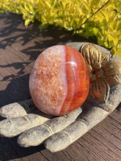 This is Large Carnelian Magical Palm Stone for Creativity