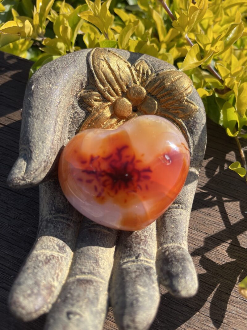 this is Grounding Carnelian Heart for Courage and Confidence