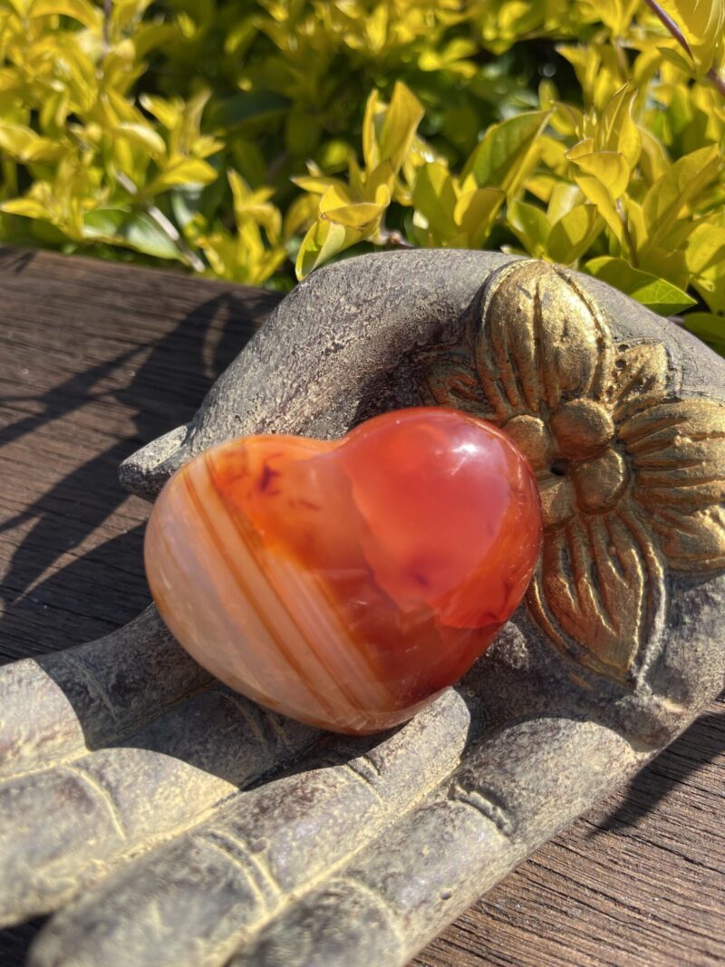 This is Vibrant Carnelian Heart for Emotional Balance