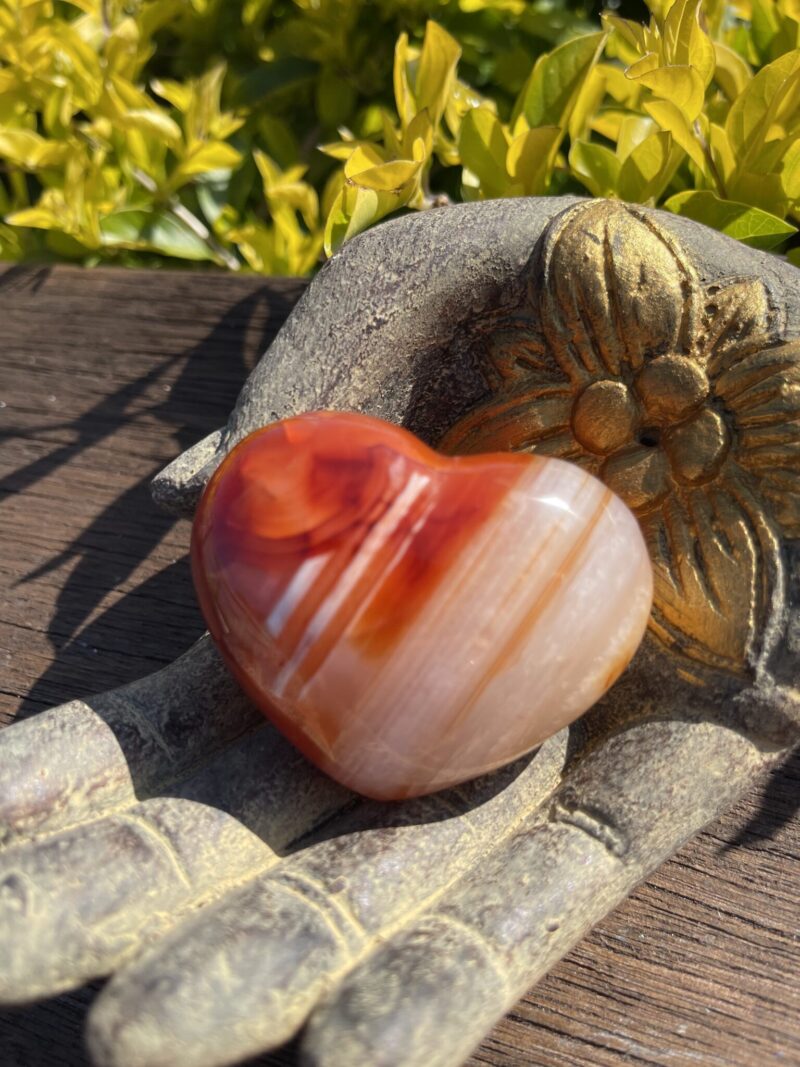 This is Vibrant Carnelian Heart for Emotional Balance