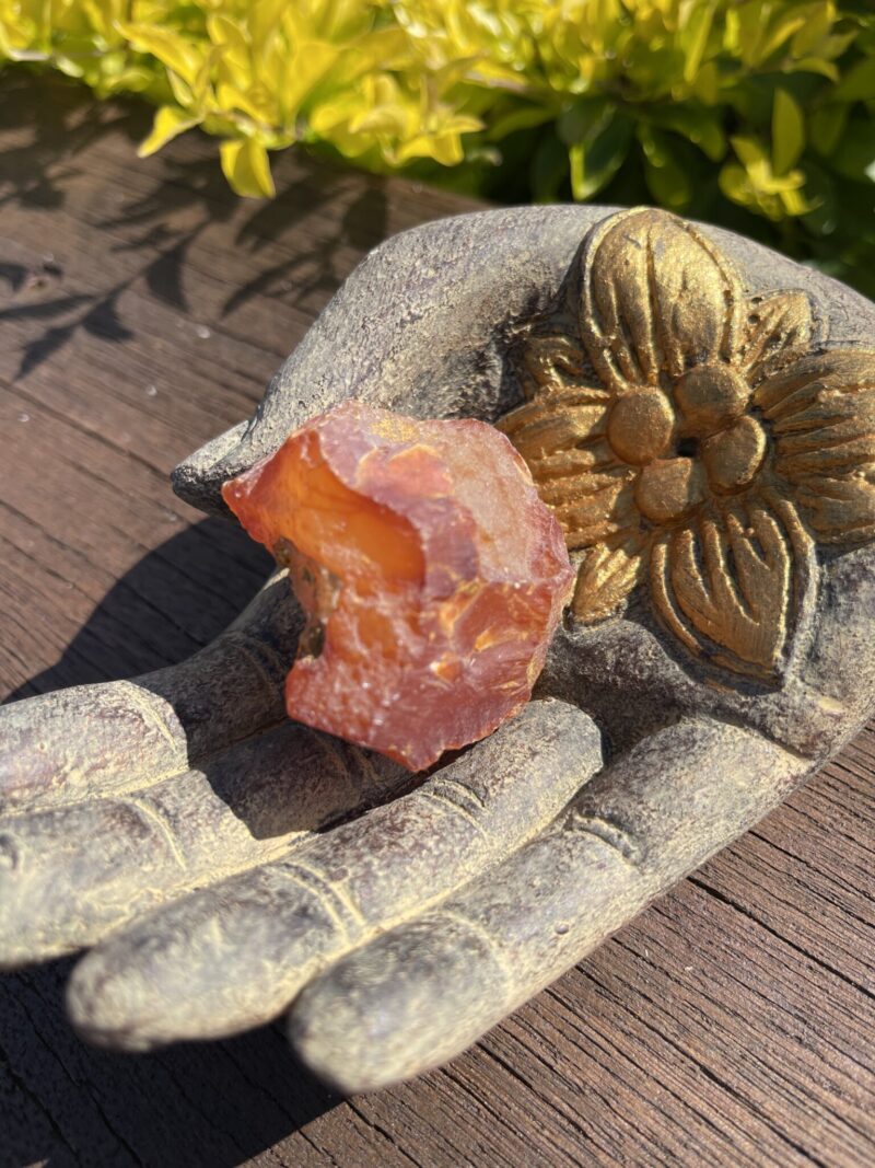 This is Raw Carnelian for Grounding and Creative Energy