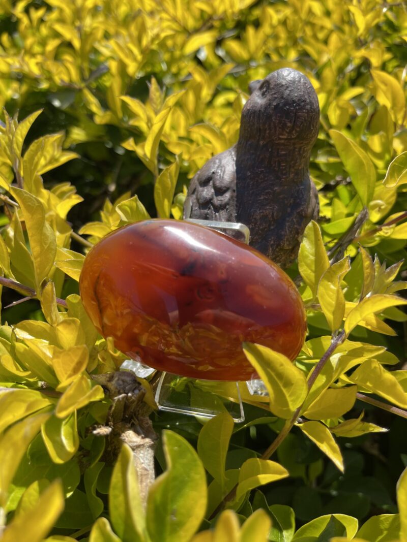 This is Grounding Carnelian Palm Stone