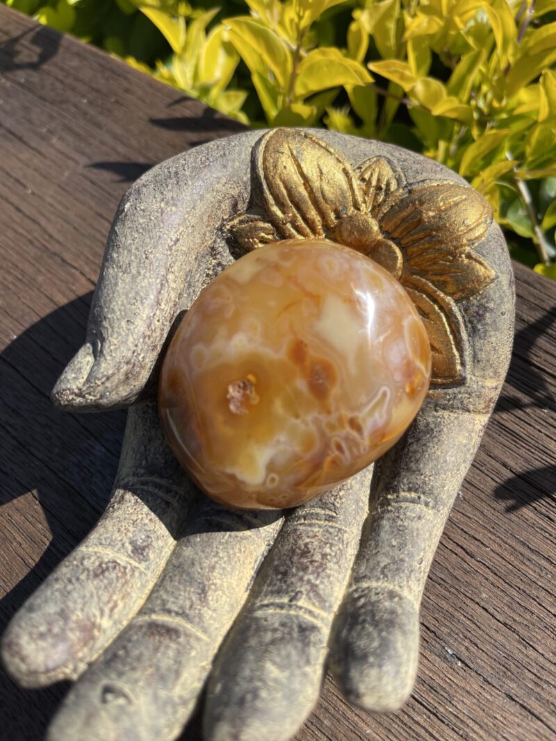 this is Inspiring Carnelian Palm Stone