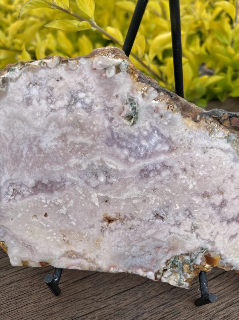 This is World Within the World Pink Amethyst Plate for Inner Peace and Emotional Healing