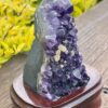 This is Deep Amethyst Cluster for Spiritual Protection on Stand