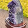 This is Deep Amethyst Cluster for Spiritual Protection on Stand