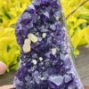 This is Deep Amethyst Cluster for Spiritual Protection on Stand