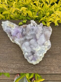 This is Unique and Rare Amethyst Flower Plate with Druzy