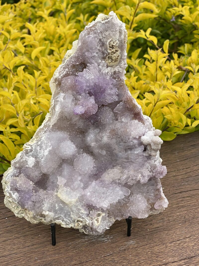 This is Unique and Rare Amethyst Flower Plate with Druzy