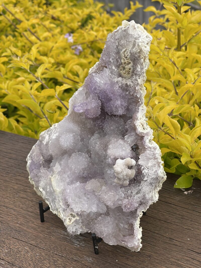 This is Unique and Rare Amethyst Flower Plate with Druzy