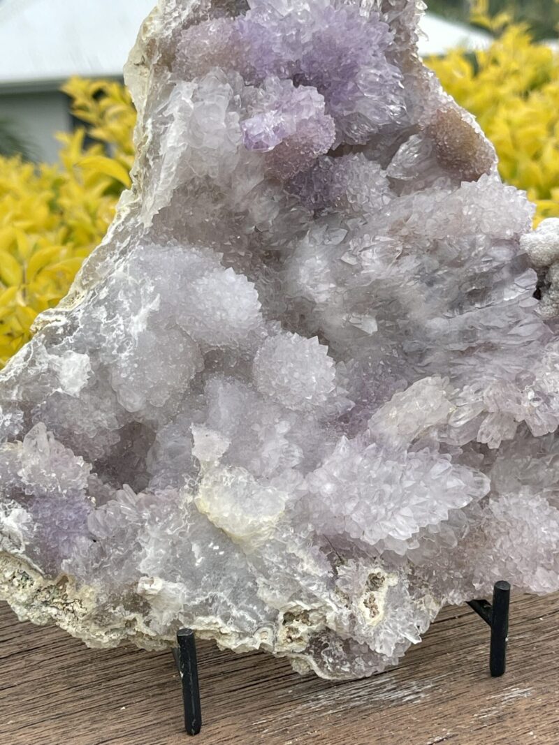 This is Unique and Rare Amethyst Flower Plate with Druzy