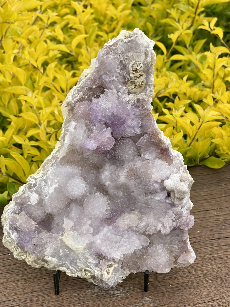 This is Unique and Rare Amethyst Flower Plate with Druzy