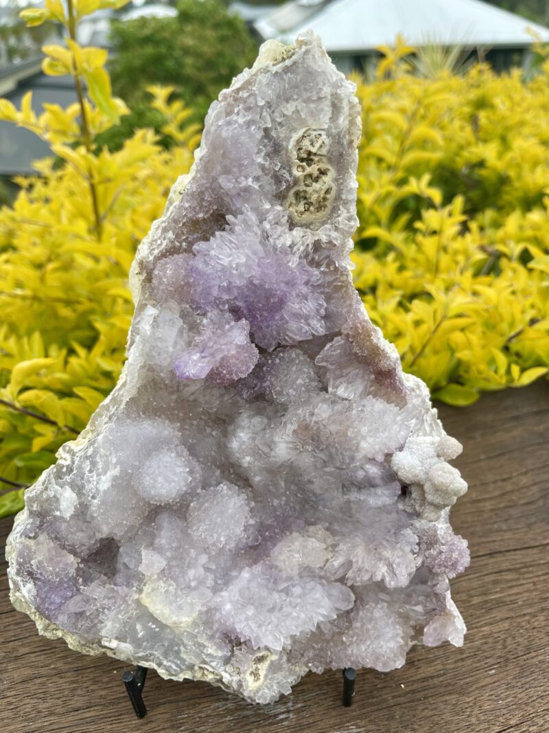 This is Unique and Rare Amethyst Flower Plate with Druzy