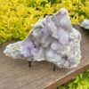 This is Unique and Rare Amethyst Flower Plate with Druzy