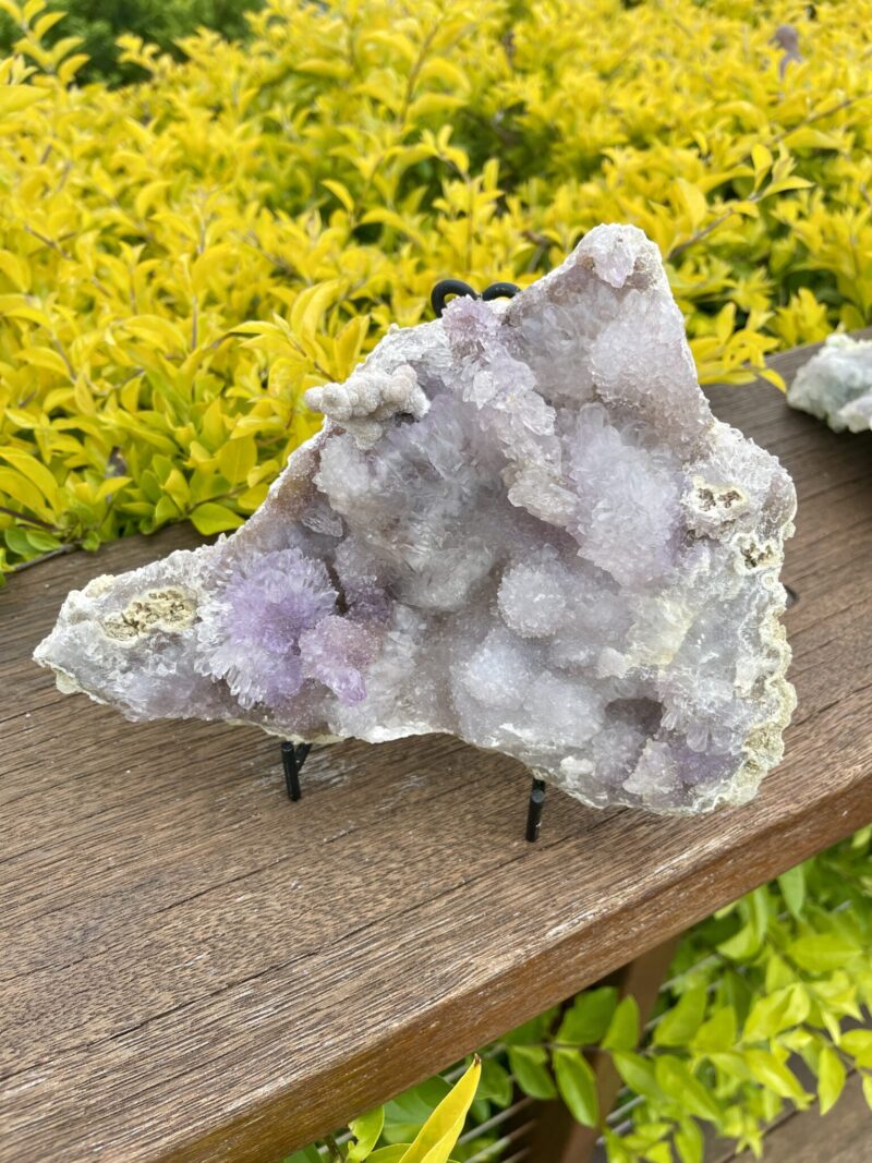 This is Unique and Rare Amethyst Flower Plate with Druzy