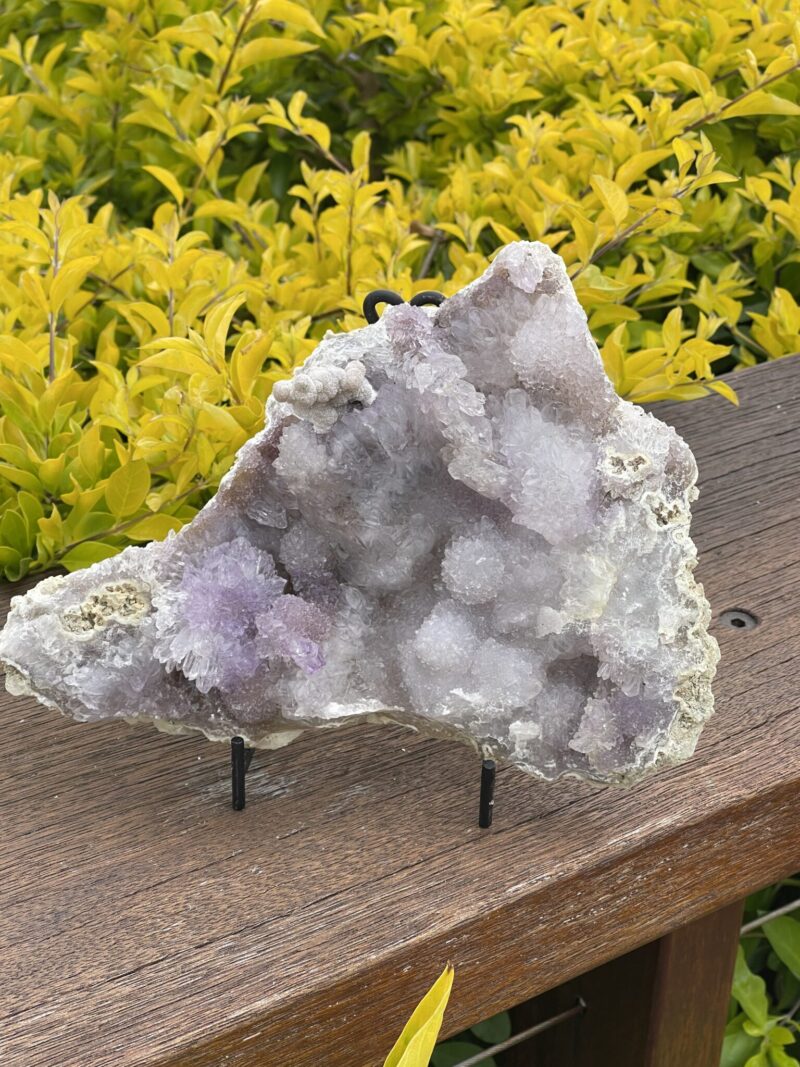 This is Unique and Rare Amethyst Flower Plate with Druzy