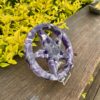 This is Chevron Amethyst Carved Pentacle for Protection 