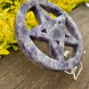 This is Chevron Amethyst Carved Pentacle for Protection 2