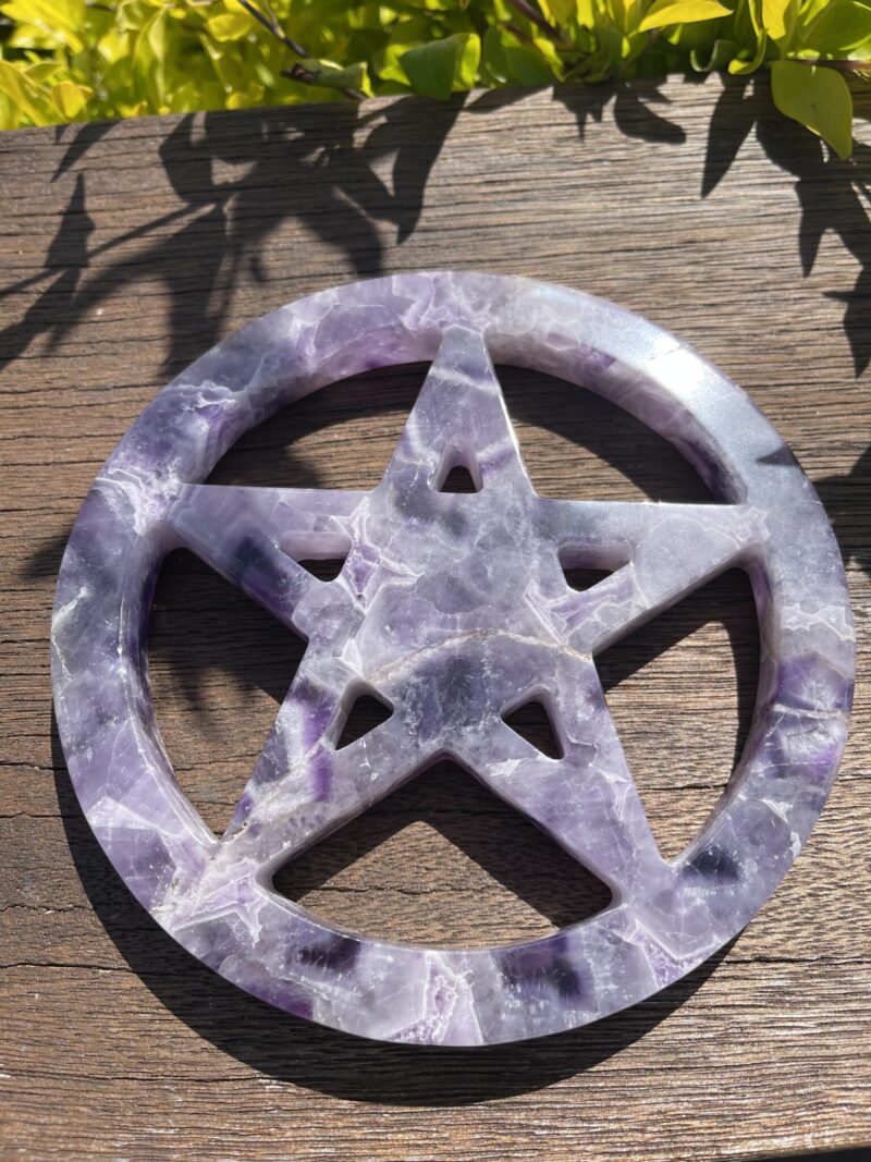 this is Chevron Amethyst Carved Pentacle for Protection 3