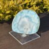 This is Beautiful Larimar Plate – A Stone of Serenity and TranquilityLarimar - Polished slice We looooooove it!