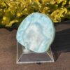 This is Beautiful Larimar Plate – A Stone of Serenity and TranquilityLarimar - Polished slice We looooooove it!