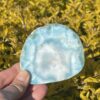 This is Beautiful Larimar Plate – A Stone of Serenity and TranquilityLarimar - Polished slice We looooooove it!