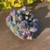 This is Titanium Aura Quartz Cluster for High Vibrational Energy and Transformation