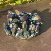 This is Vibrant Titanium Aura Quartz Cluster for Energy and Clarity