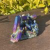 This is Rainbow Titanium Aura Quartz Cluster for Spiritual Protection