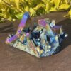 This is Rainbow Titanium Aura Quartz Cluster for Spiritual Protection