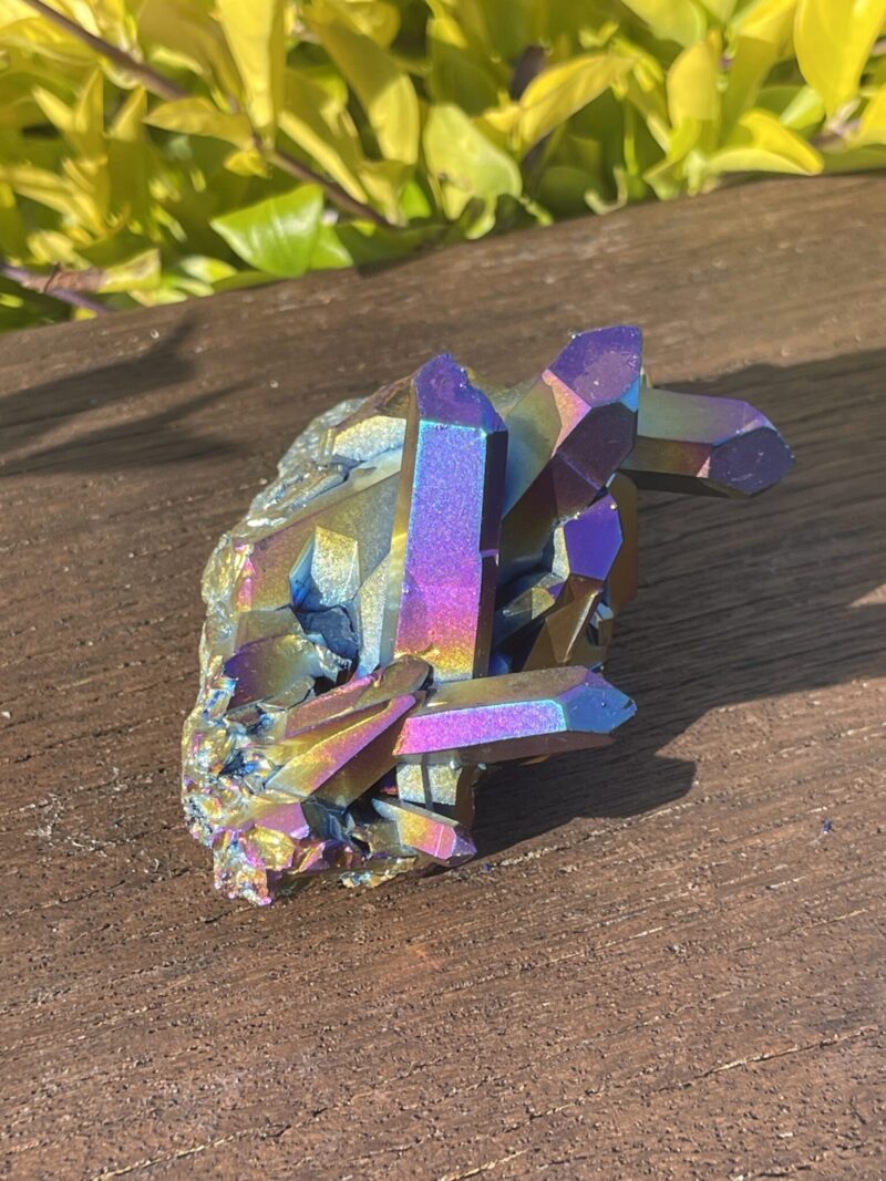 this is Titanium Aura Quartz Cluster for Creativity and Motivation