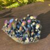 This is Radiant Titanium Aura Quartz Cluster for Chakra Alignment