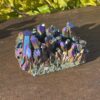 This is Radiant Titanium Aura Quartz Cluster for Chakra Alignment