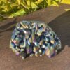 This is Radiant Titanium Aura Quartz Cluster for Chakra Alignment