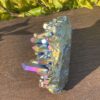 This is Radiant Titanium Aura Quartz Cluster for Chakra Alignment