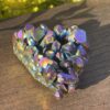 This is Titanium Aura Quartz Cluster for Emotional Healing and Balance