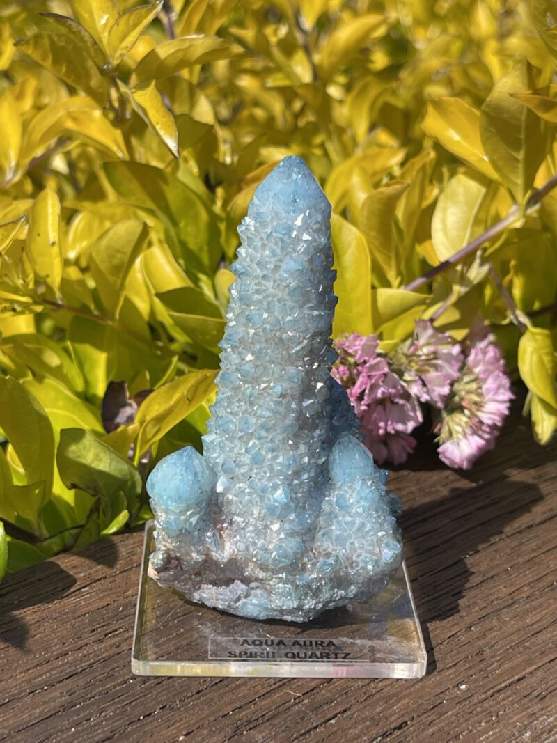 This is Aqua Aura Spirit Quartz for Spiritual Clarity