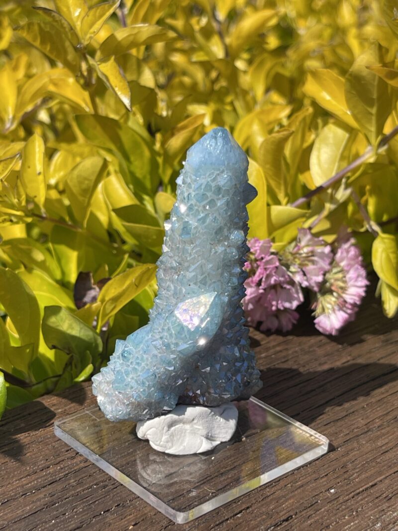 This is Aqua Aura Spirit Quartz for Spiritual Clarity