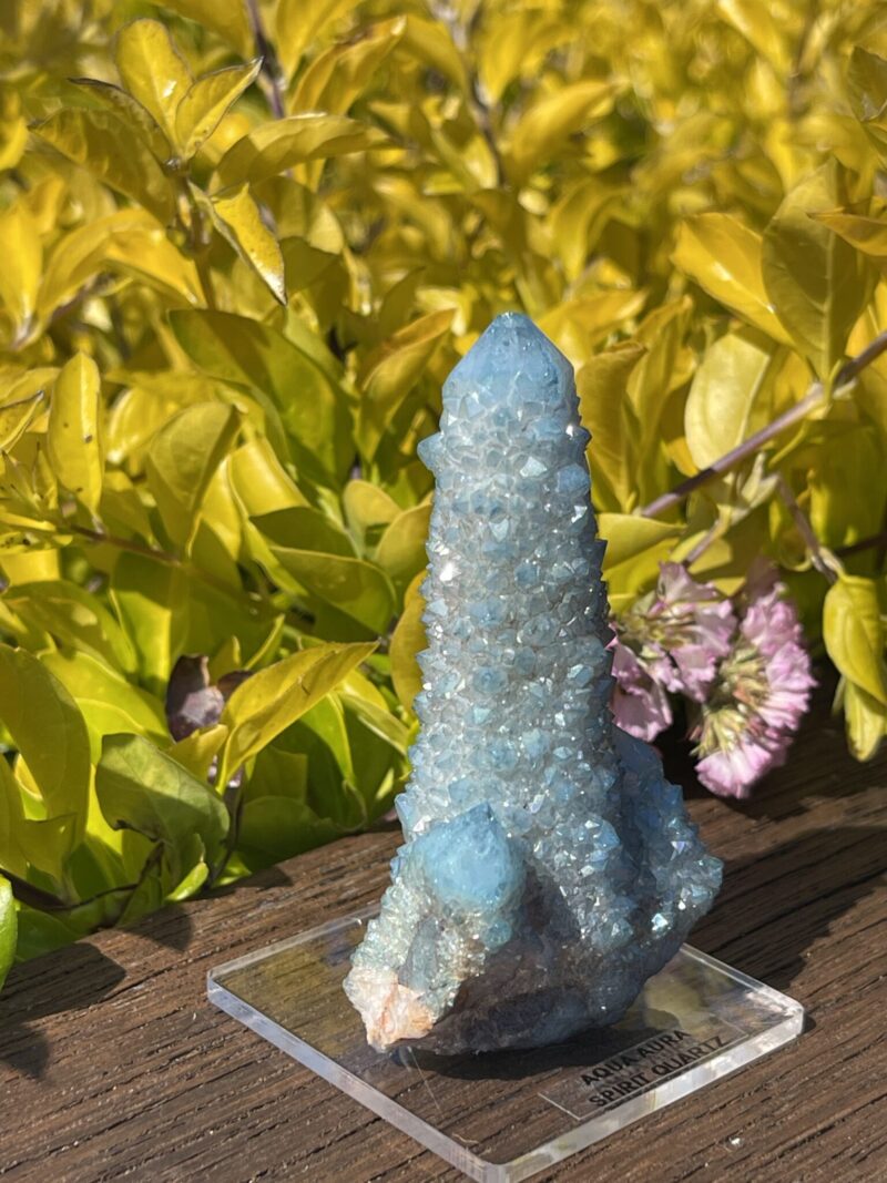 This is Aqua Aura Spirit Quartz for Spiritual Clarity