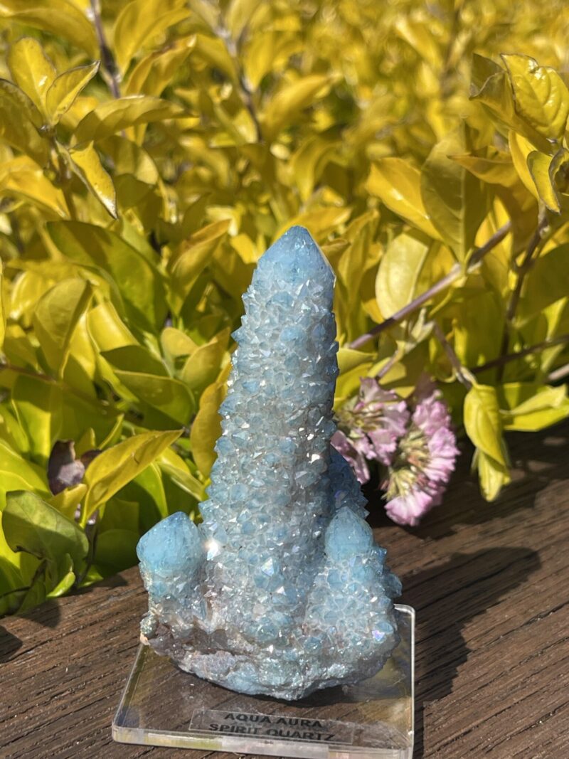 This is Aqua Aura Spirit Quartz for Spiritual Clarity