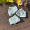 This is Aqua Aura Set of 3 Geode for Spiritual Connection