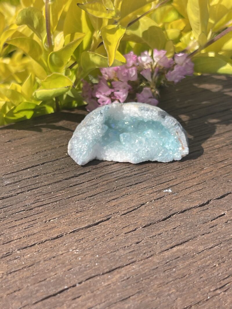 This is Aqua Aura Geode for Emotional Healing