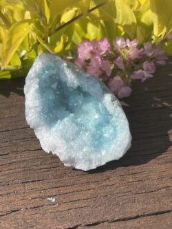 This is Aqua Aura Geode for Spiritual Peace and Clarity