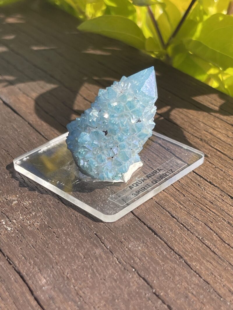 This is Aqua Aura Spirit Quartz for Clarity