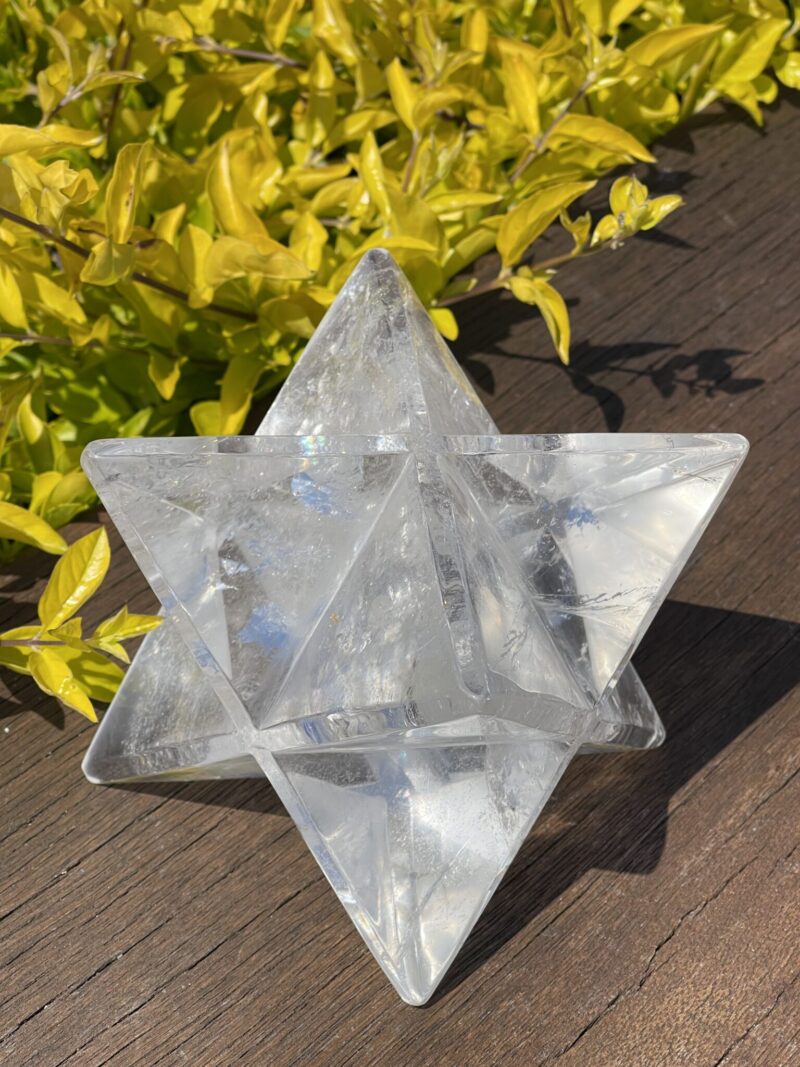 This is Rainbow Clear Quartz Merkabah – Gateway to Higher Consciousness e