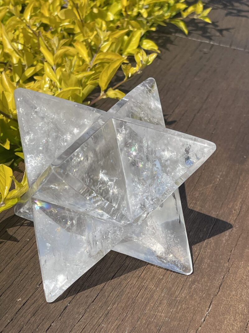 This is Rainbow Clear Quartz Merkabah – Gateway to Higher Consciousness g