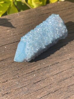 This is Peaceful Aqua Aura Spirit Quartz e