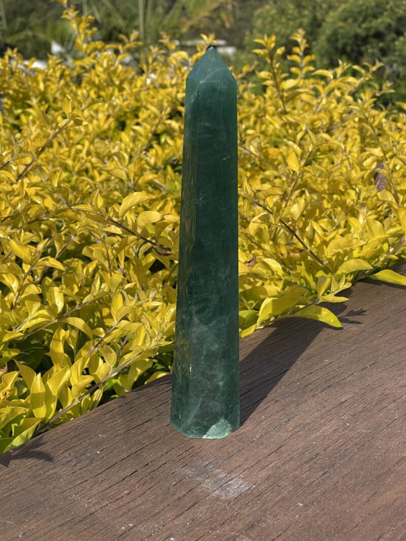 This is Mystical Green Fluorite Tower of Healing Love a