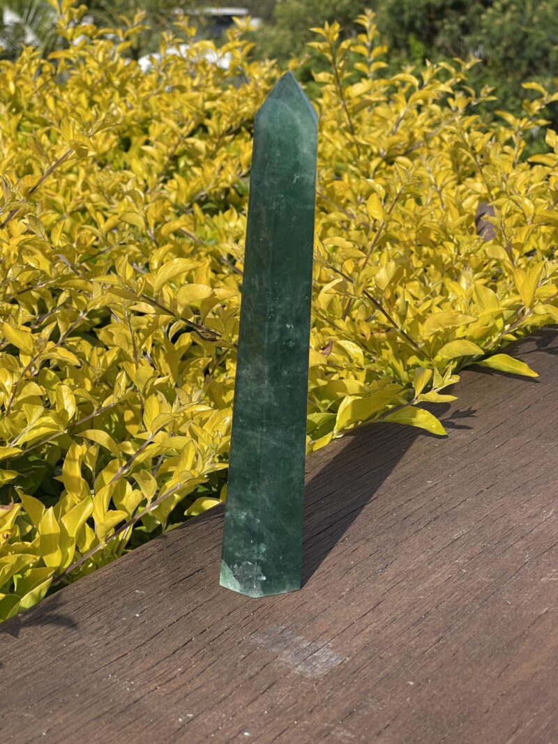 This is Healing and Love with Green Fluorite Tower b