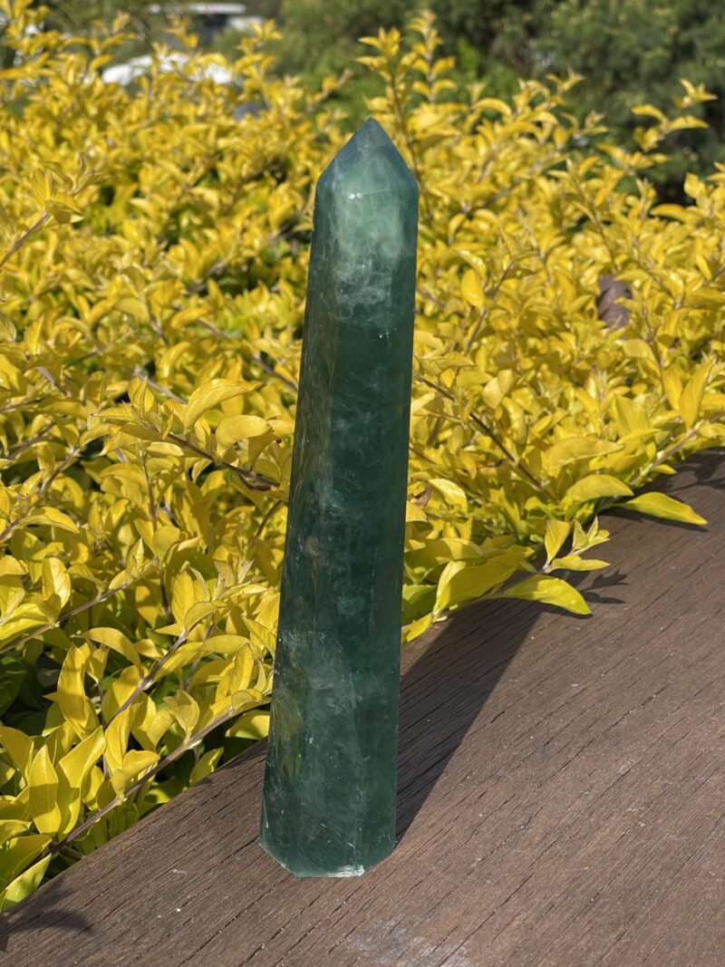 This is Healing and Love with Green Fluorite Tower c